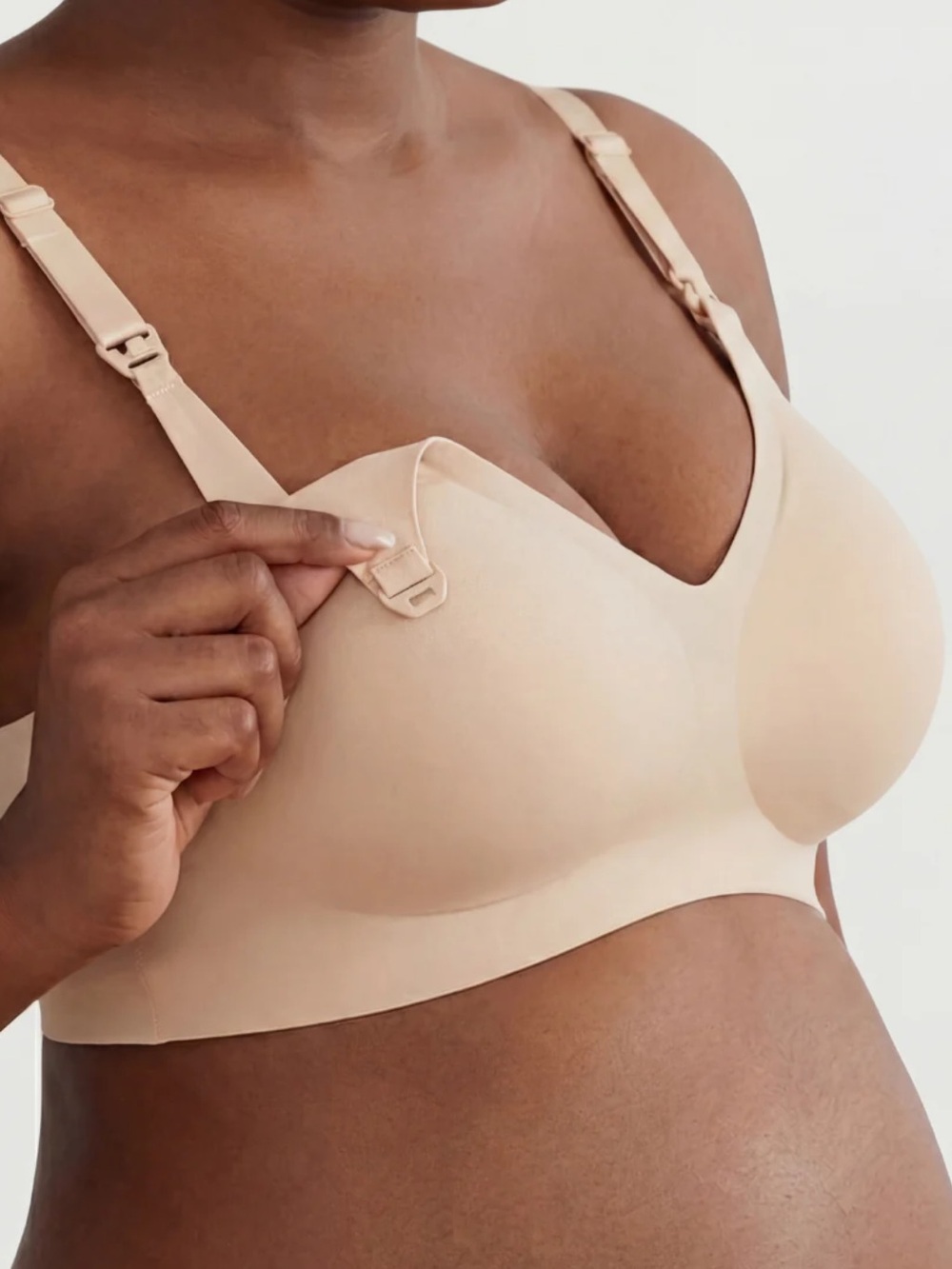 BLISS Seamless Nursing Maternity Bra in Nude Beige